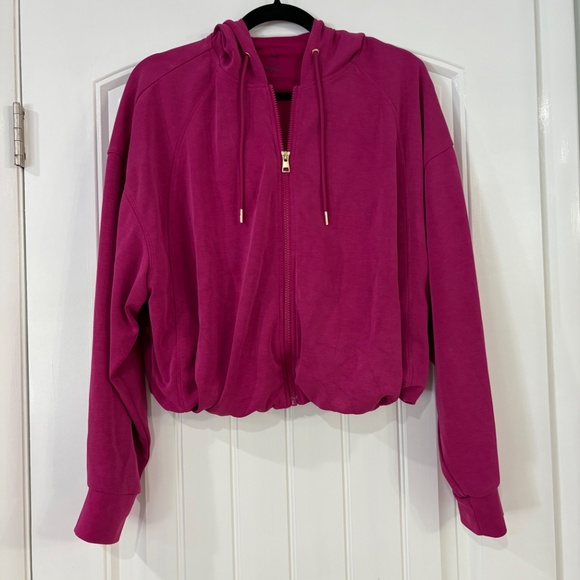 Athleta seasoft Alicia keys bubble hem zip up hoodie - Picture 3 of 7